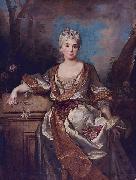 Nicolas de Largilliere Jeanne-Henriette de Fourcy oil